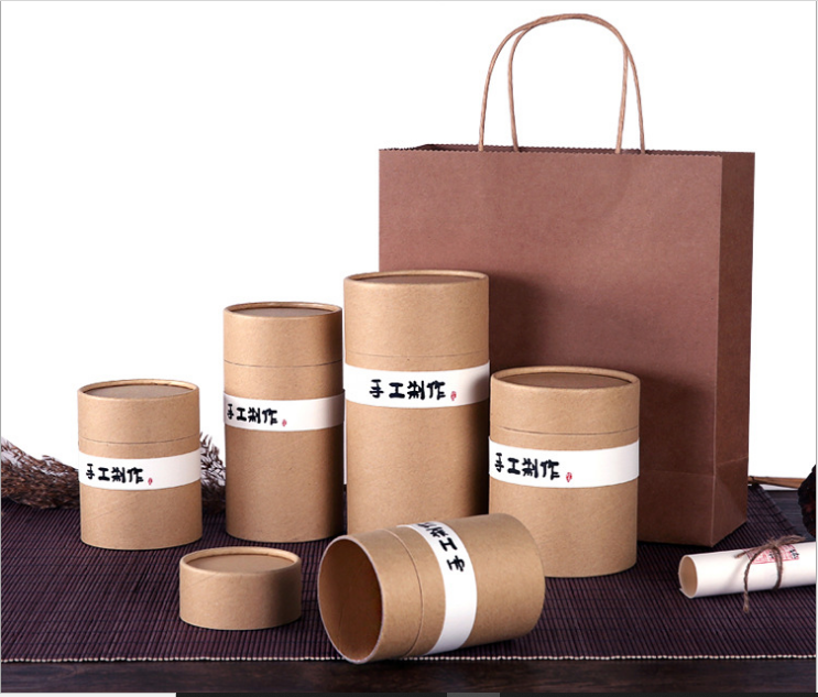 Environmental kraft paper cans Customized tea paper tube Coffee bean tube Food Grade environmentally friendly packaging